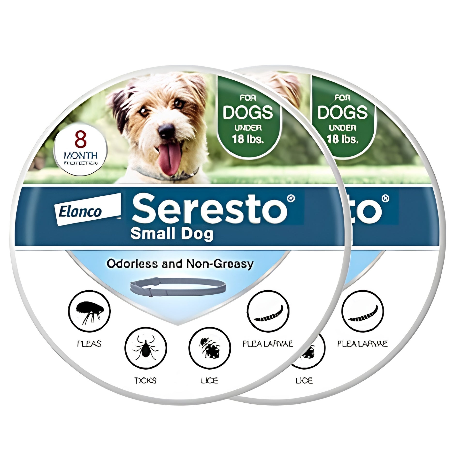 Elanco Seresto Flea and Tick Collar 8 Months Protection SMALL Dogs Under 18lbs - Sealed